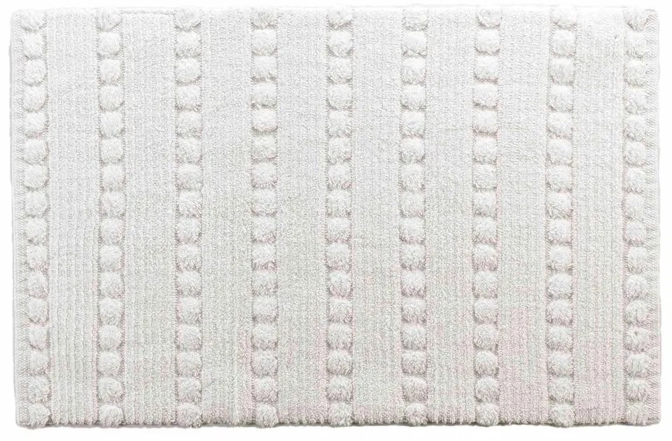 Tappetino da bagno bianco 50x80 cm Cleonis - douceur d'intérieur
