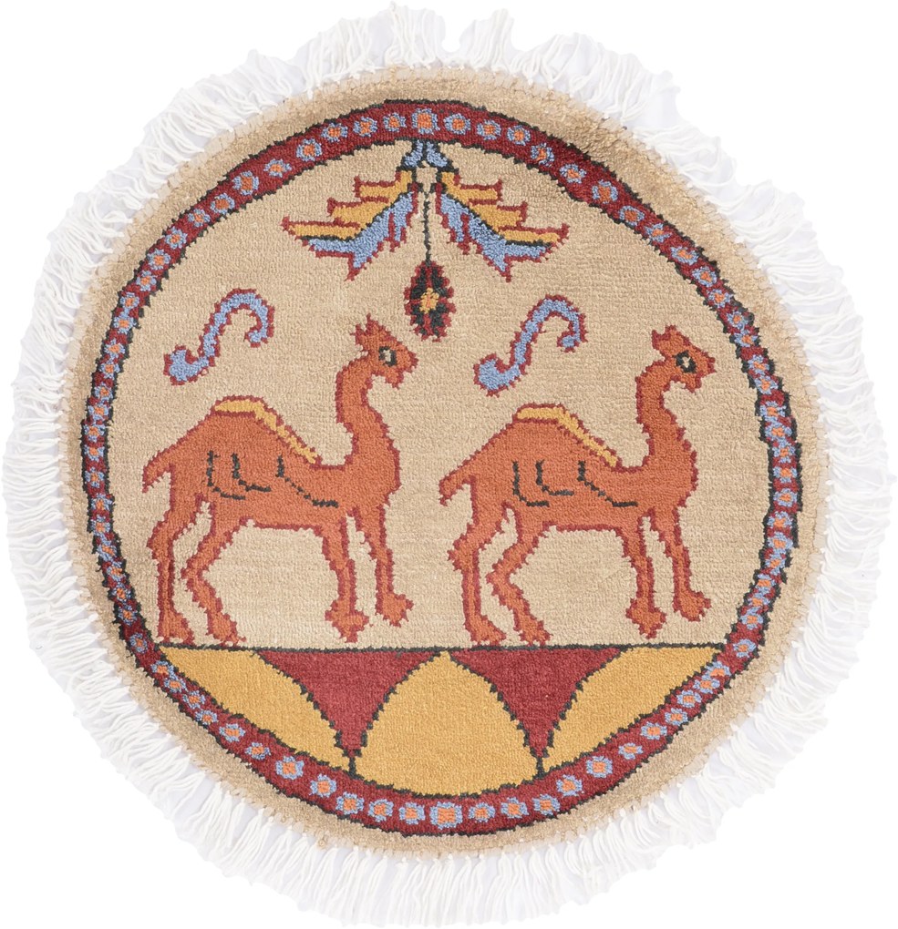 Agra Tappeto orientale 50x50 (Indian) Annodato A Mano