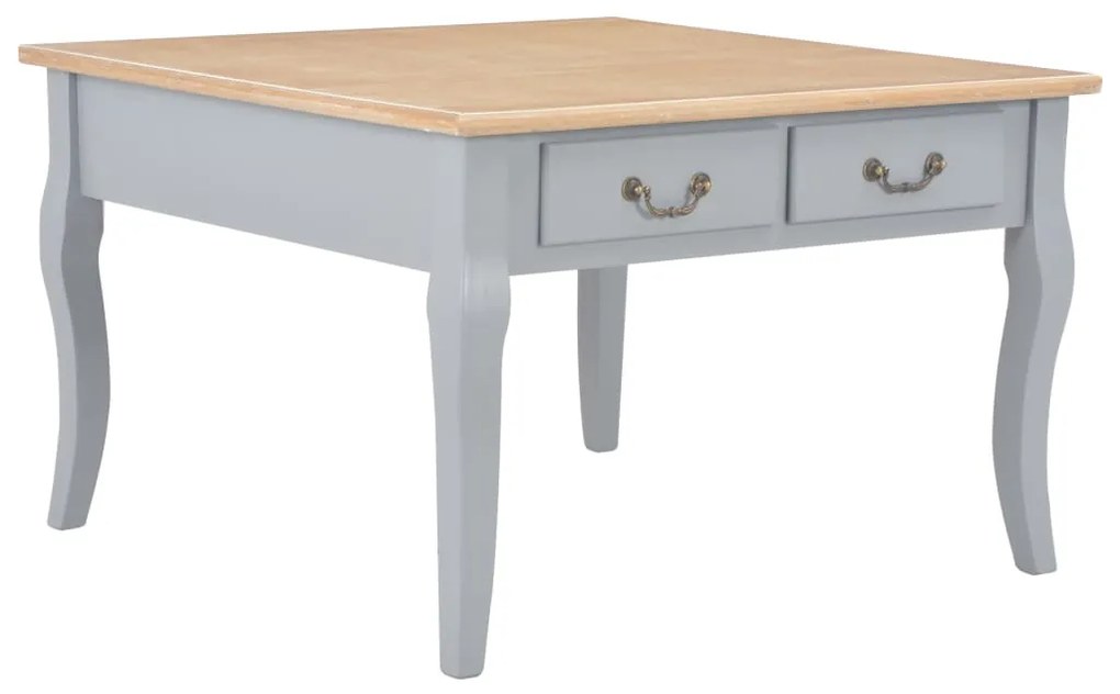 Tavolino Da Caffè Grigio 80x80x50 Cm İn Legno /