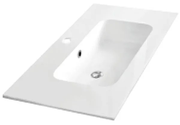 Lavabo consolle rettangolare in resina