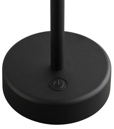 Nordlux - Lampada da tavolo ricaricabile dimmerabile a LED ELLEN LED/2,8W/3,7V IP44 nera