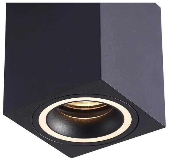 Faretto BIMA 1xGU10/25W/230V quadrato nero