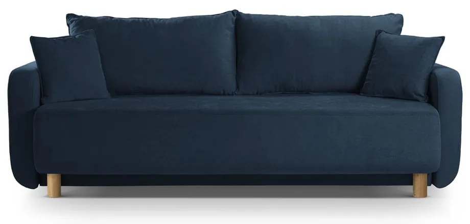 Divano blu scuro allungabile con contenitore 231 cm Elen – Micadoni