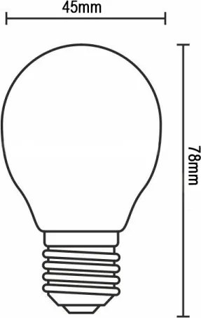 Lampadina LED a filamento G45 E14/6W/230V 4000K