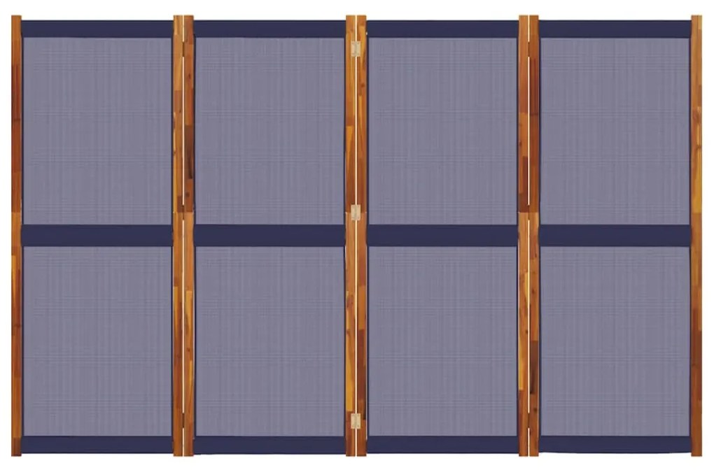 Divisorio a 4 pannelli blu scuro 280x180 cm