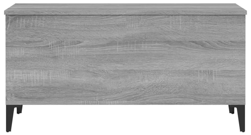 Tavolino Salotto Grigio Sonoma 90x44,5x45 cm Legno Multistrato