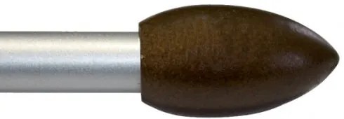 Bastone Tenda Estensibile Warsavia – Acciaio Cromo 120–210 cm con Pomoli in Legno Noce
