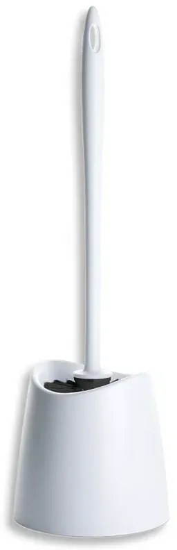 Portascopino wc da appoggio bianco in abs con setole nere