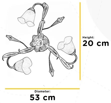 ONLI - Plafoniera LUCREZIA 3xE14/6W/230V bronzo
