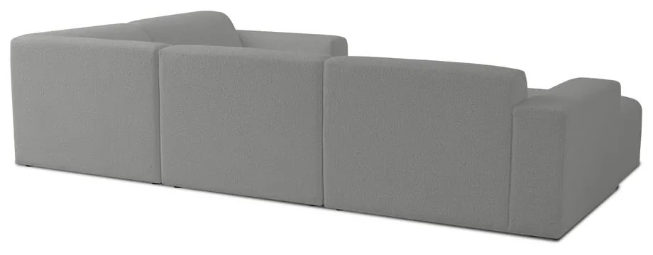 Divano angolare grigio in tessuto bouclé (a U) Roxy - Scandic