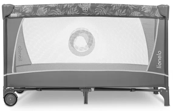 Lionelo - Lettino da viaggio FLOWER Grigio Pietra