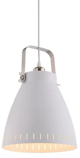 JUST LIGHT. 11060-16 - Lampadario a sospensione con filo EVA 1xE27/60W/230V diametro 26,5 cm bianco