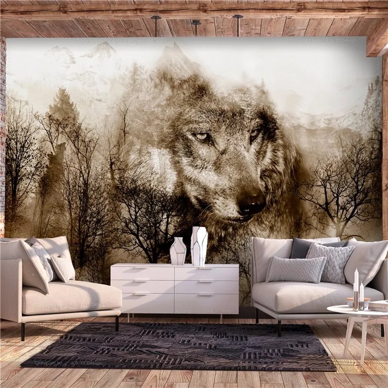 Fotomurale  Mountain Predator (Brown)  Colore Marrone, Dimensioni e Misure 100x70