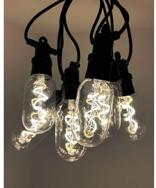 LED catena decorativa da esterno 6xLED/0,6W/230V 4,5 m IP44 nera
