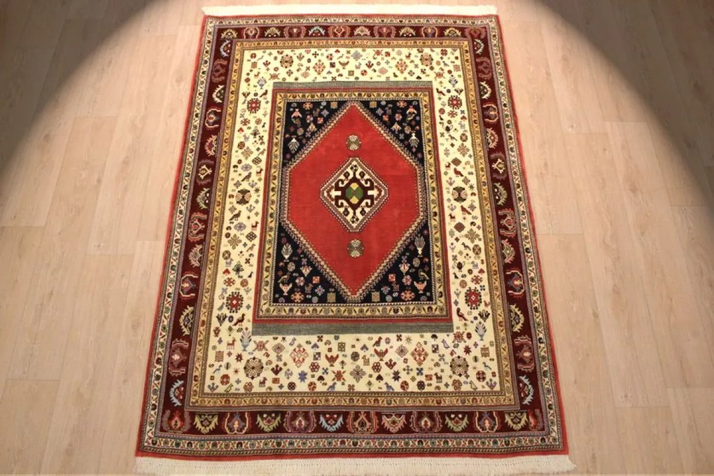 Gashghai Tappeto 150 x 210 (Iran) Annodato A Mano