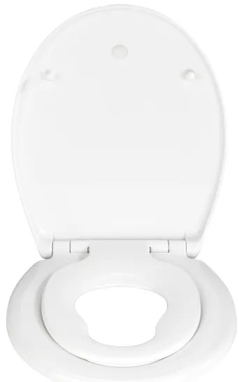 WENKO 22973100-WC sedile WC DELOS 44,5x37,5 cm bianco/argento
