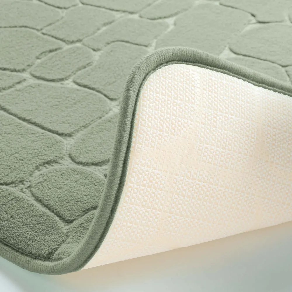Tappetino da bagno verde 50x80 cm Ricochet - douceur d'intérieur