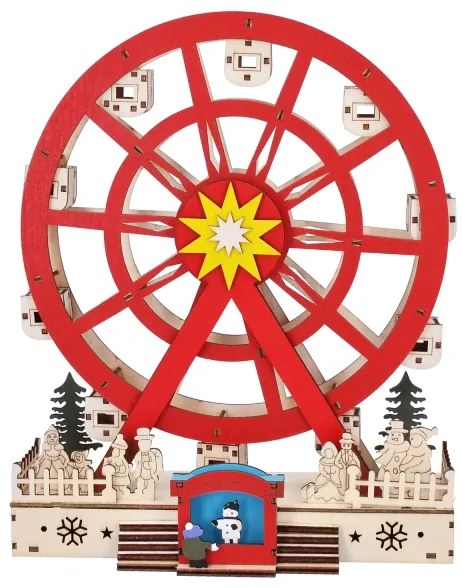 Solight 1v277 - Decorazione natalizia LED LED/2xAA/bianco caldo giostra