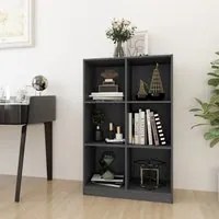 Libreria Grigia 70x33x110 cm in Legno Massello di Pino cod mxl 20428