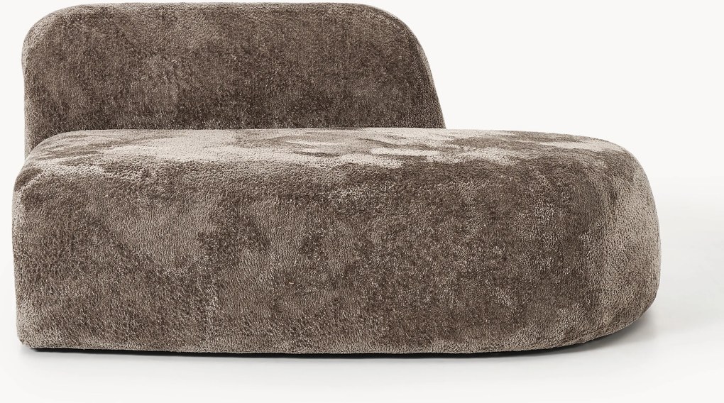 Chaise longue in teddy bouclé Wolke