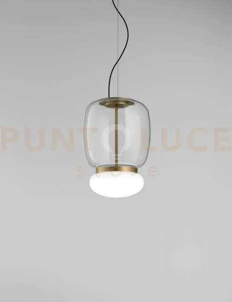 Faro sospensione g cristallo bianco ottone verniciato l2202 led 270...