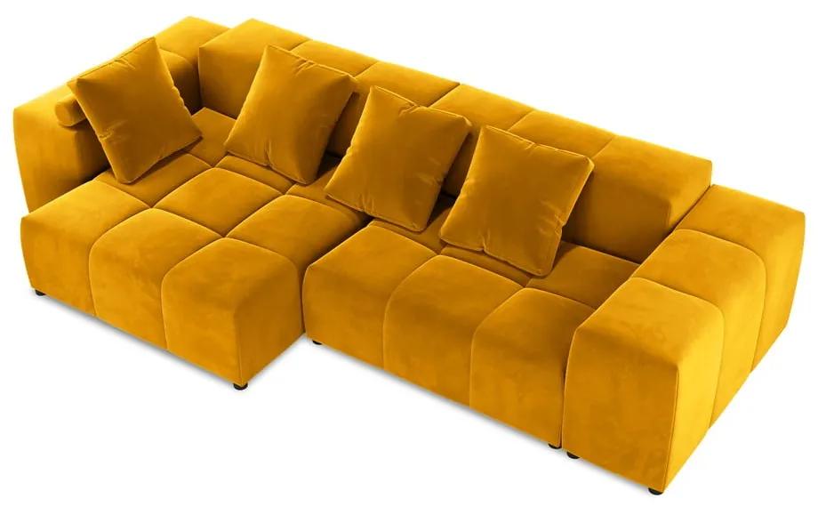 Divano angolare in velluto giallo (variabile) Rome Velvet - Cosmopolitan Design