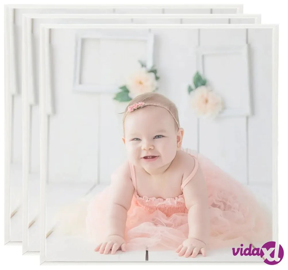vidaXL Cornici Foto Collage 3 pz per Parete Argento 50x50cm in MDF