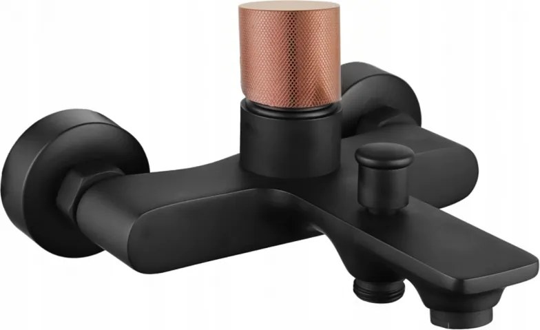 Mexen Royo One rubinetteria da bagno, nero/oro rosa - 72230-76