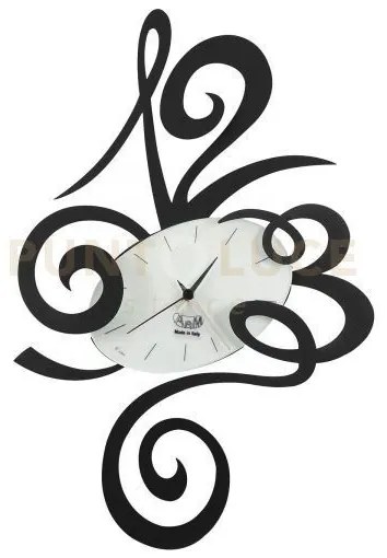 Orologio da parete di design robin piccolo nero