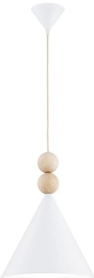 Argon 8632 - Lampadario a sospensione con filo KEGEL 1xE27/15W/230V bianco