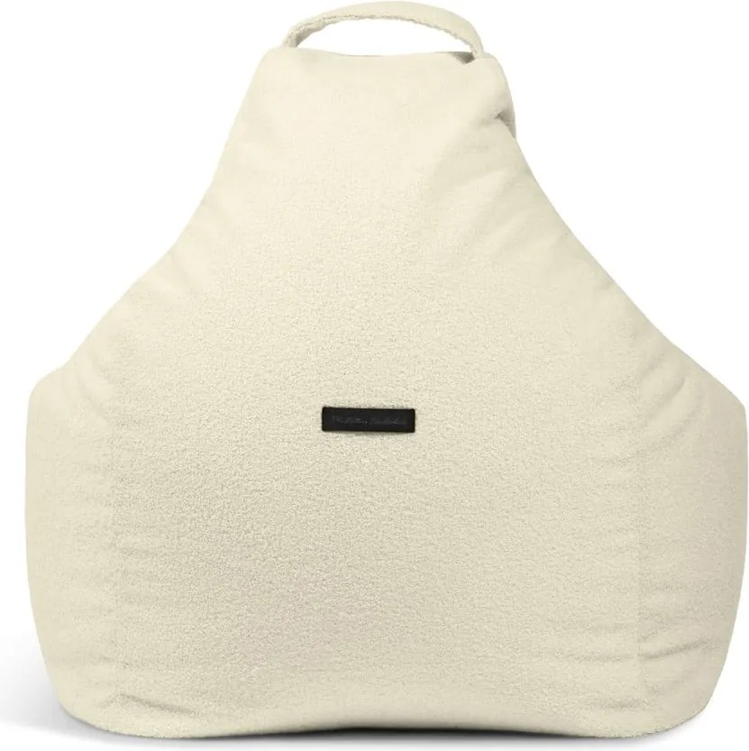 Puof a sacco marrone con rivestimento in bouclé Play Amuse – SLOWDOWN