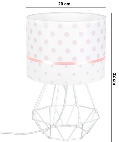 Lampada per bambini PIKKI 1xE27/60W/230V rosa