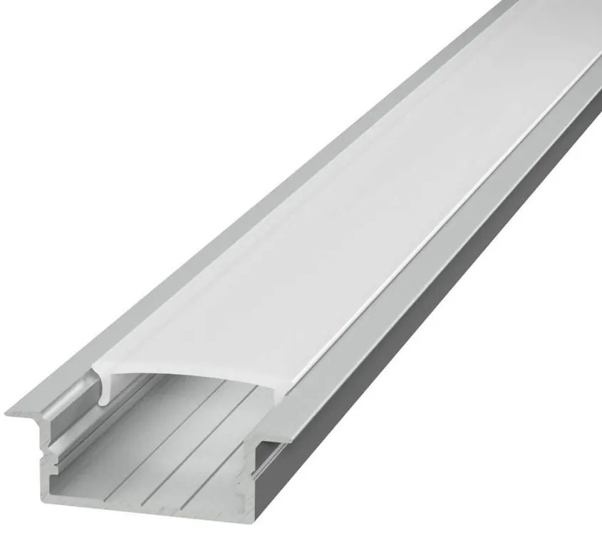 Profilo Incasso per Doppia Striscia LED 1m e 2m Variante Lunghezza Profilo 2 metro