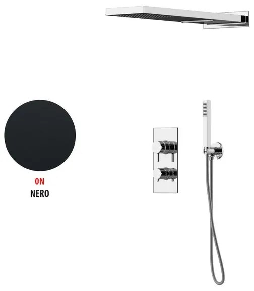 Kit incasso doccia Soffio c/GBOX nero