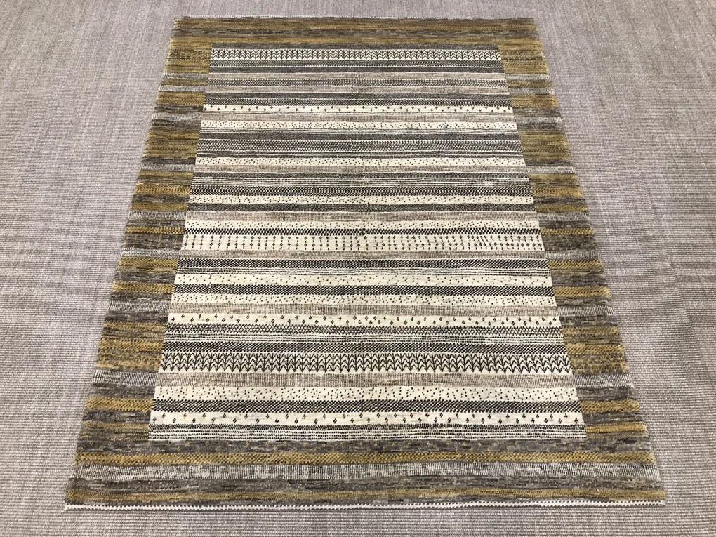 Loribaft Tappeto 150x190 Beige (Iran) Annodato A Mano