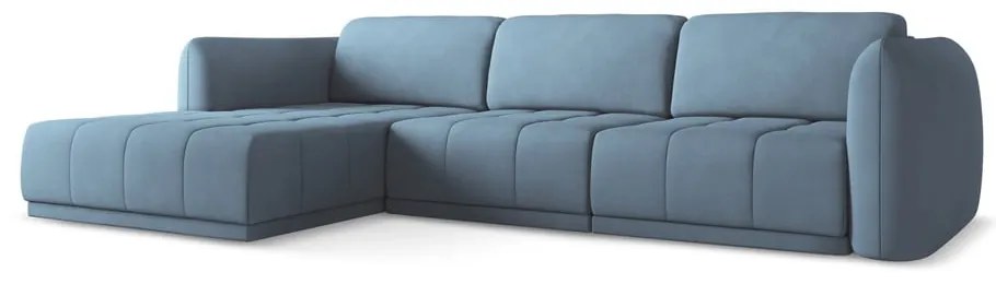 Divano angolare azzurro (con penisola a sinistra) Hoku – Makamii