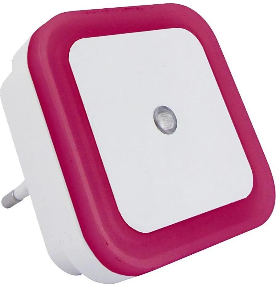 Luce notturna LED con sensore crepuscolare LED/0,5W/230V rosa