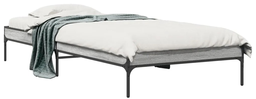 Giroletto Grigio Sonoma 75x190cm İn Legno Multistrato E Metallo /