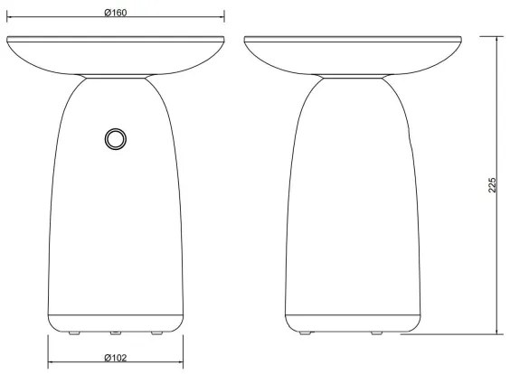 Globo 36625W - LED Dimmerabile solare touch lampada LED/10W/230V IP54 bianco