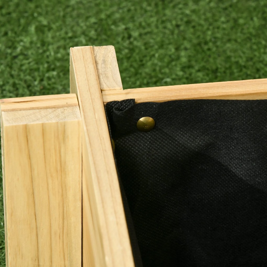 Orto Rialzato 3 Livelli 93x93x35 cm in Legno d'Abete Naturale...