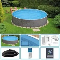 Piscina Fuori Terra Circolare Azuro Rattan 4,60 H.1,20 M - Kit Base