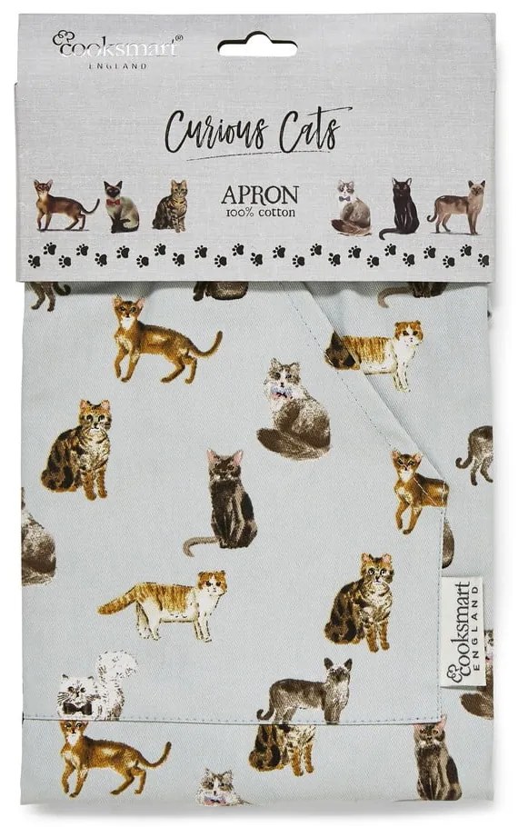 Set di strofinacci con grembiule e guanto da forno Curious Cats - Cooksmart ®