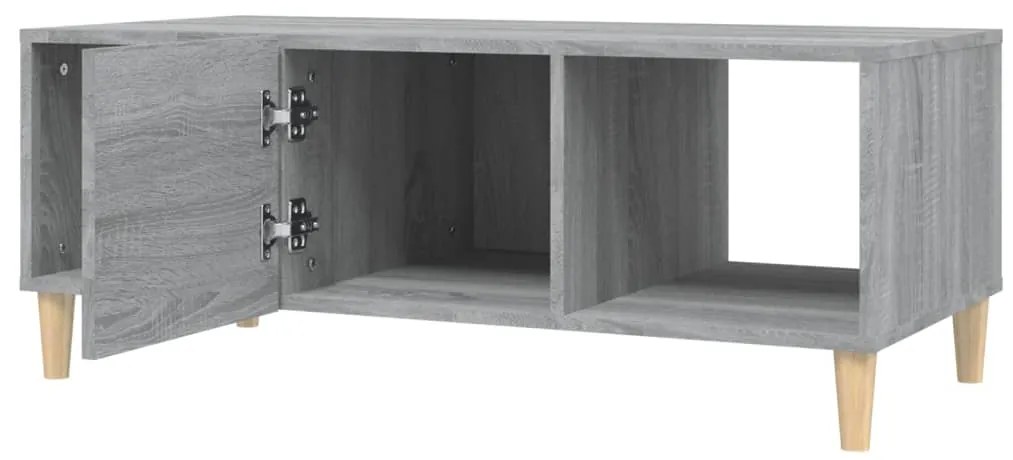 Tavolino da salotto grigio sonoma 102x50x40cm legno multistrato