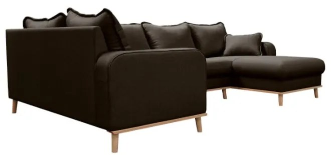 Divano angolare nero (angolo destro) Beata - Ropez