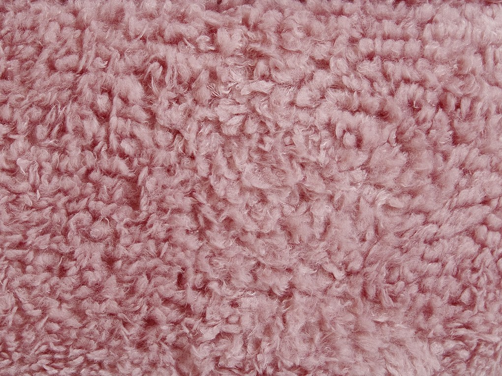 Pouf animaletto in tessuto rosa SHEEP Beliani