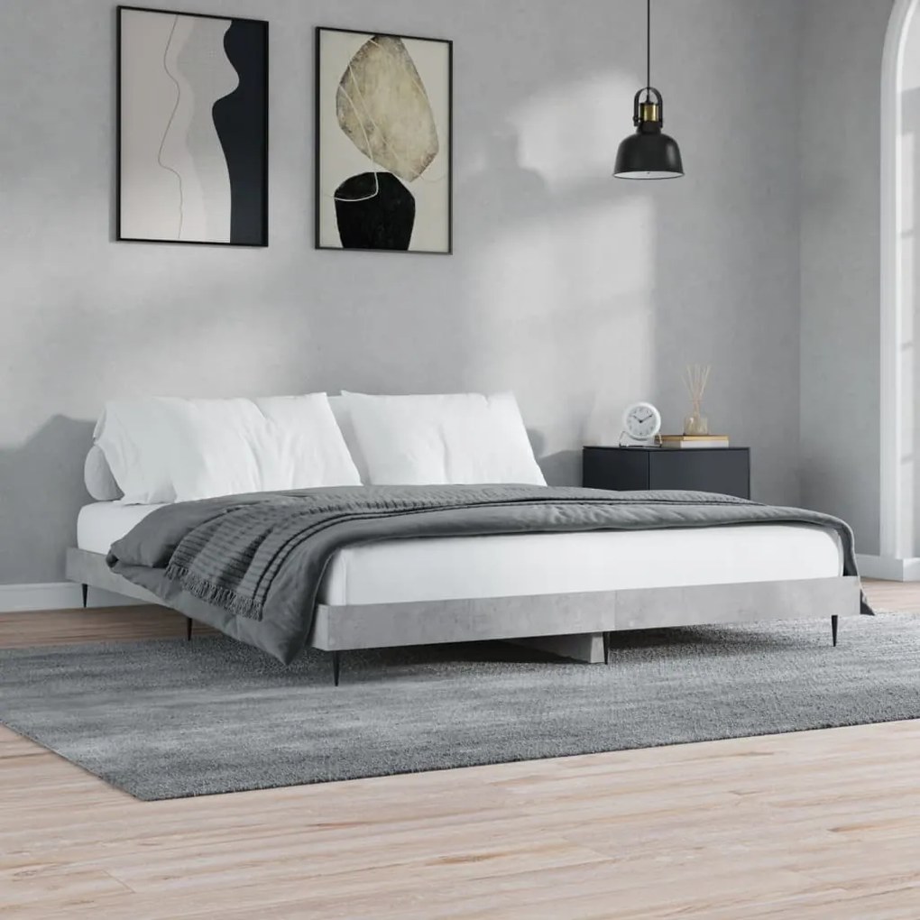 Giroletto Grigio Cemento 160x200 Cm İn Legno Multistrato /