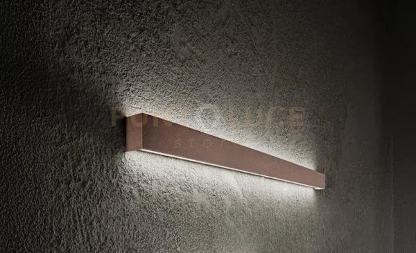 Applique in alluminio marrone metallizzato rummo led 20w 3000k cri...