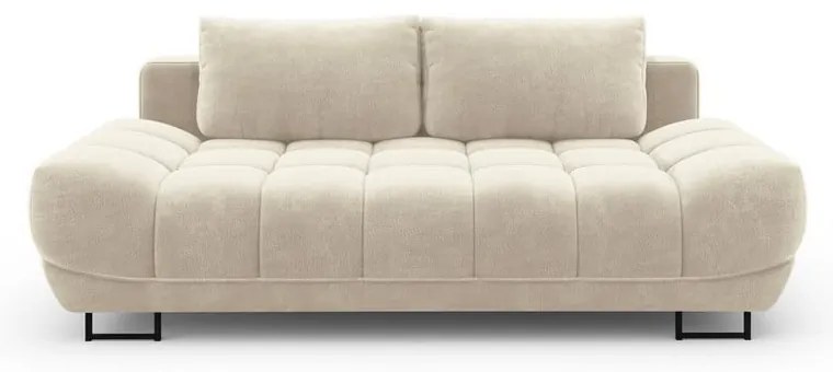 Divano letto a tre posti beige con rivestimento in velluto Cirrus - Windsor &amp; Co Sofas