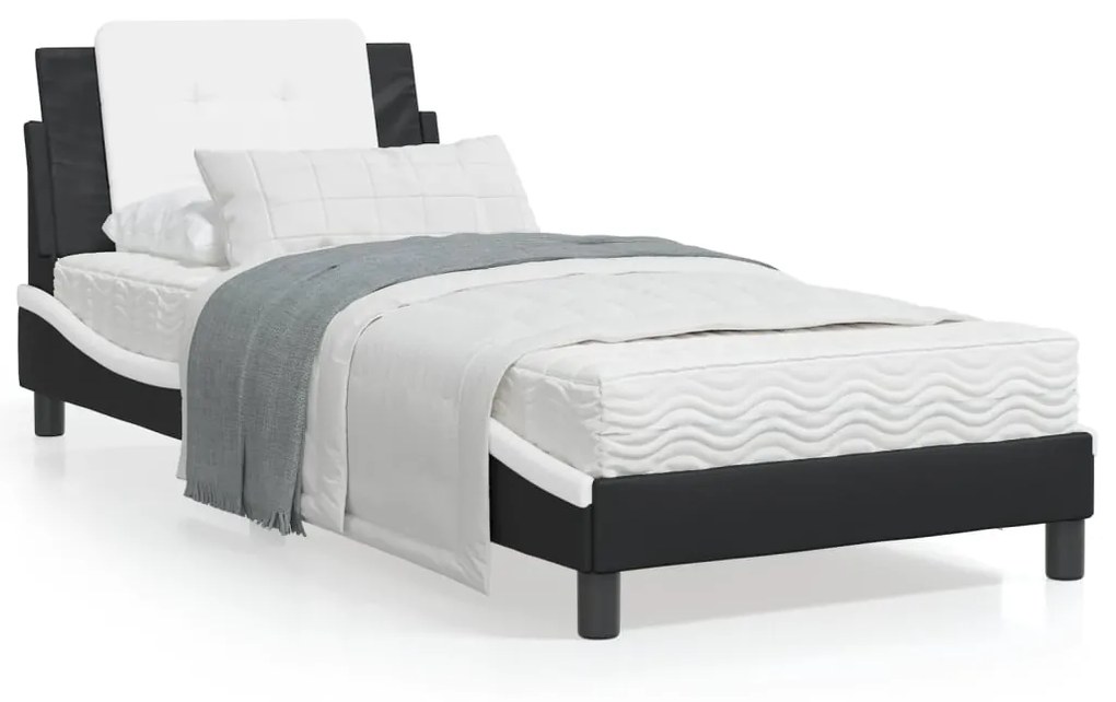 Giroletto con luci led nero e bianco 80x200 cm in similpelle