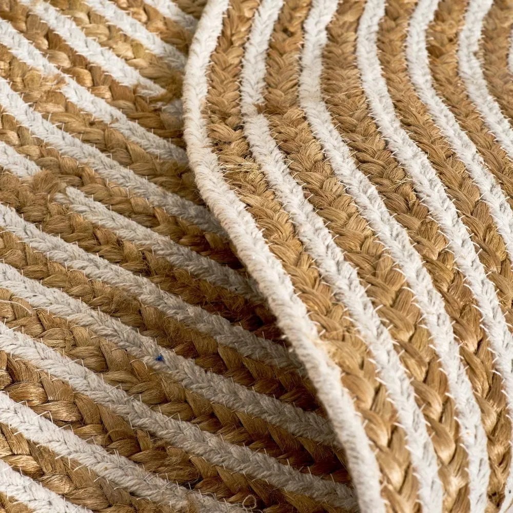 Tappeto rotondo in juta colore naturale ø 100 cm Natur - Casa Selección